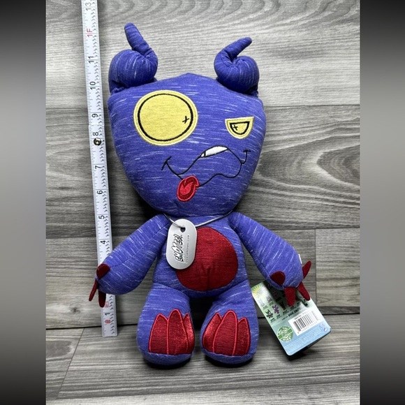 EMOTES! 2008 ODD(THE WACKY) 12 INCH PLUSH TOY. EVERGROW LTD. MADE IN HONG KONG - Picture 9 of 11